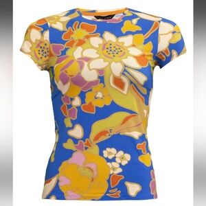 Ted Baker Size 0 Roslina Pinata Floral Short Sleeve Tshirt (DAMAGED)